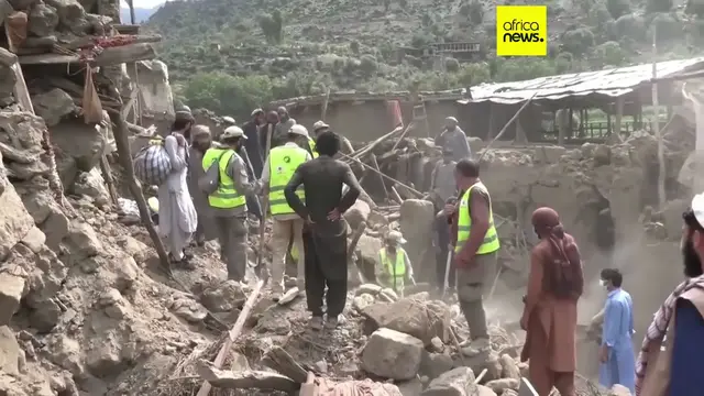 'Video thumbnail for Afghanistan hit by second powerful quake as death toll exceeds 1,400'