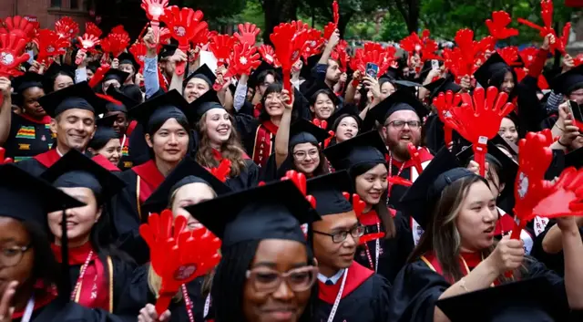 Video thumbnail for US universities face crisis as international student numbers plunge