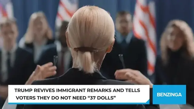 Video thumbnail for Trump Revives Immigrant Remarks And Tells Voters They Do Not Need “37 Dolls”