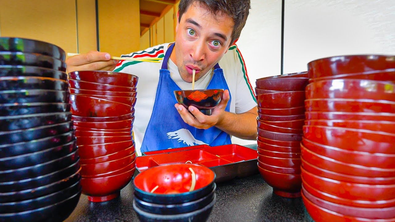 Video thumbnail for Eating 105 Bowls of Noodles in Japan WANKO SOBA CHALLENGE [JAPAN RAIL PASS Noodle Tour Ep.2]