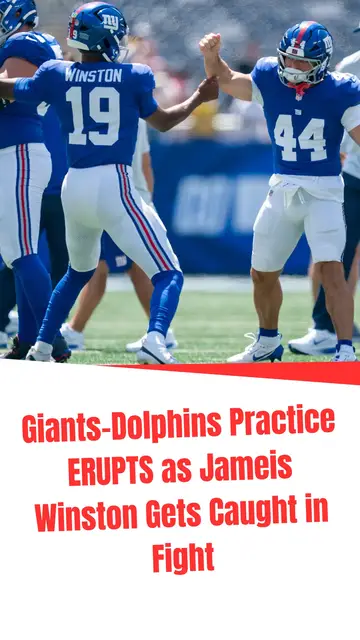 Video thumbnail for Giants-Dolphins Practice ERUPTS as Jameis Winston Gets Caught in Fight
