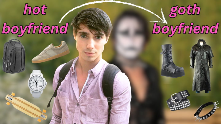 Video thumbnail for I Turned My Normie Boyfriend Into My Goth Fantasy | TRANSFORMED