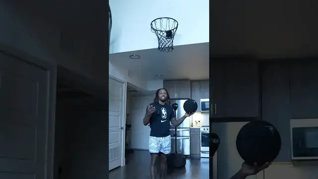 Video thumbnail for (355) indoor trickshots: crazy basketball hoop shots