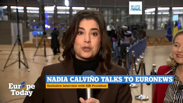 Video thumbnail for 'Europe's unity our strength,' European Investment Bank chief Calviño tells Euronews