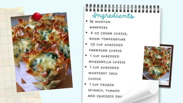 Video thumbnail for Spinach and Artichoke Wonton Cups – Crispy, Creamy & Perfect for Parties