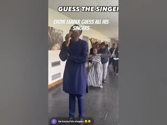 Video thumbnail for CHOIR LEADER GUESS HIS SINGERS NAMES #walkinspiritoftheholyspirit #choir