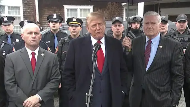 Video thumbnail for Security tightens ahead of President Trump rally at Nassau Police Academy