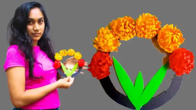 Video thumbnail for Paper Flower Wall Hanging - Wall Decoration Ideas - DIY Wall Decor - Paper craft