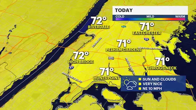 Video thumbnail for Autumn inbound: Breezy Sunday showers make way for midweek chill in Brooklyn