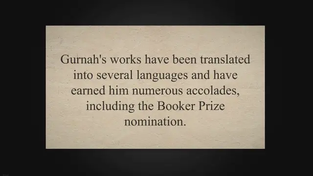 Video thumbnail for Exploring the Life and Legacy of Abdulrazak Gurnah: From Humble Beginnings to Literary Greatness