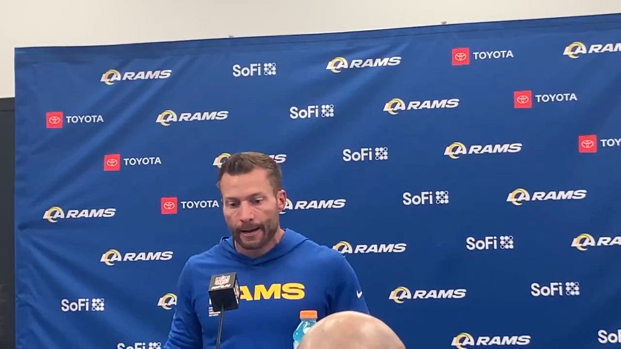 Video thumbnail for Los Angeles Rams Head Coach Sean McVay on the Struggles in the Win Over Carolina