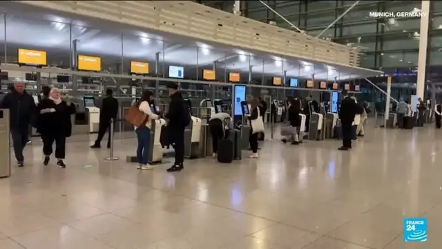 'Video thumbnail for Munich airport resumes flights after drone sightings trigger closure'