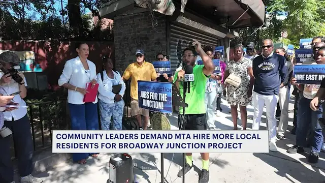 Video thumbnail for Community leaders demand hire more locals for Broadway Junction project