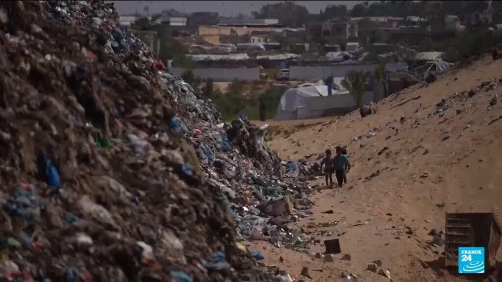 Video thumbnail for The Gaza Strip grapples with a major garbage, health crisis