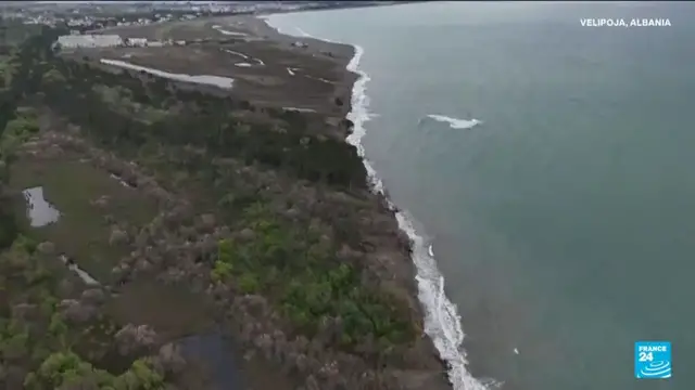 'Video thumbnail for Albanian coastline affected by climate change, erosion and rising tourism'