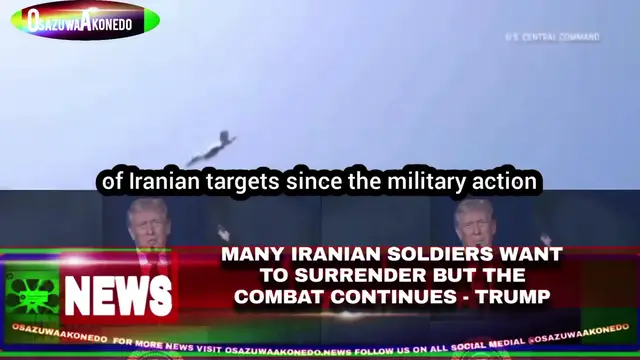 Video thumbnail for Many Iranian Soldiers Want To Surrender But The Combat Continues – Trump