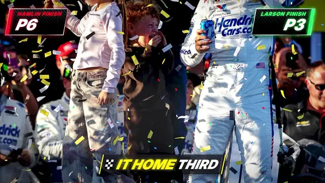 Video thumbnail for Kyle Larson responds to Denny Hamlin’s Championship Heartbreak!