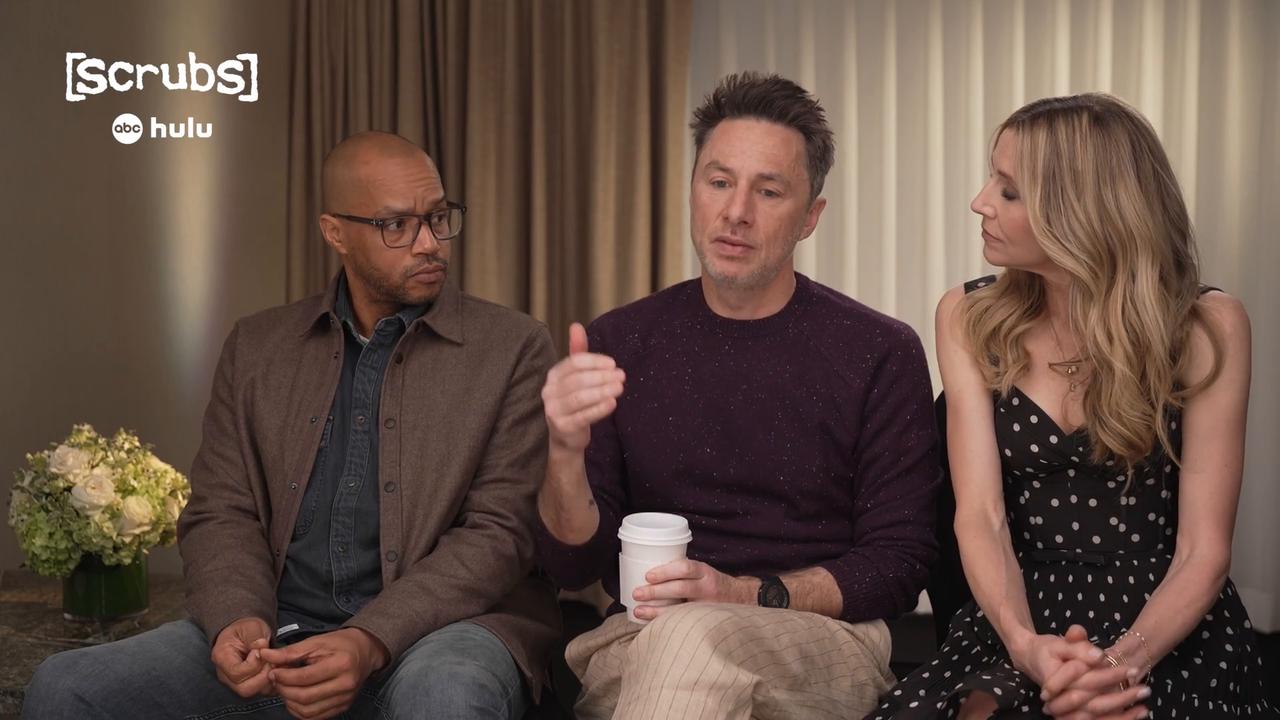 Video thumbnail for 'Scrubs' Star Zach Braff Reveals His DMs With 'The Pitt's Noah Wyle