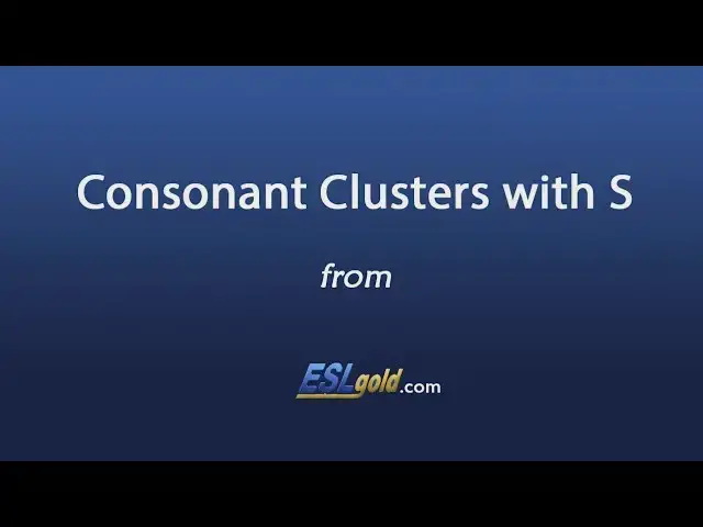 Video thumbnail for Free English Lessons:  Consonant Clusters