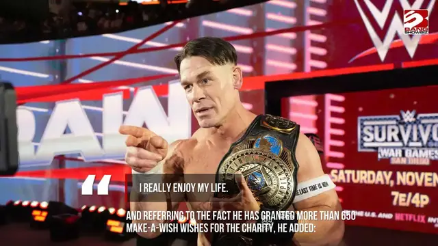 Video thumbnail for John Cena says parenthood would affect his charity work