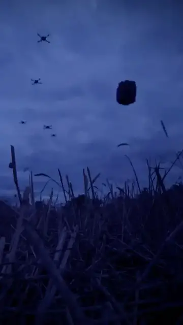 Video thumbnail for Ukrainians under blockade risk mines to get aid dropped by drones