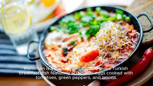 Video thumbnail for Menemen (Turkish Scrambled Eggs with Tomatoes and Peppers