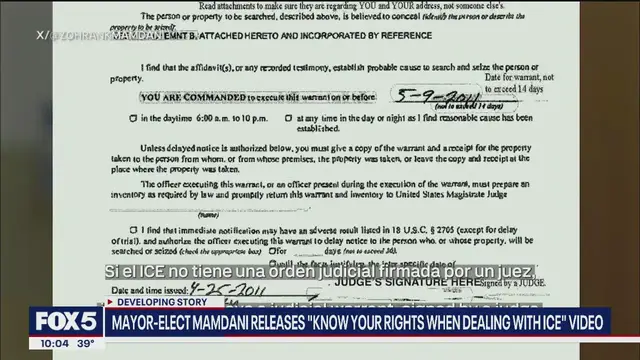 Video thumbnail for Mayor-elect Mamdani releases 'Know Your Rights When Dealing with ICE' video