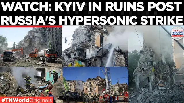 Video thumbnail for KYIV ABLAZE: Residents Count the Cost After Massive Russian Drone and Missile Bombardment | Ukraine