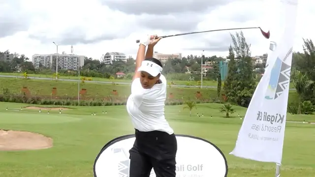 'Video thumbnail for Fastest unassisted round of golf (female) - 52 minutes 11 seconds by Melissa Akanigi Ishimwe'