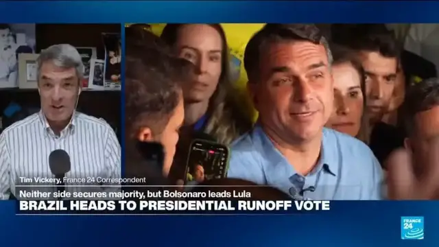 Video thumbnail for Bolsonaro in 'very strong position' as Brazil election heads to run-off