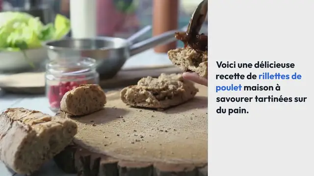 Video thumbnail for Rillettes de poulet aux cornichons