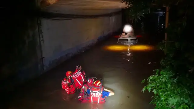 Video thumbnail for China: Torrential rains cause flooding in parts of eastern, central China.