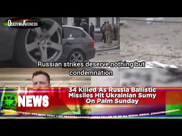 Video thumbnail for 34 Killed As Russia Ballistic Missiles Hit Ukrainian Sumy On Palm Sunday