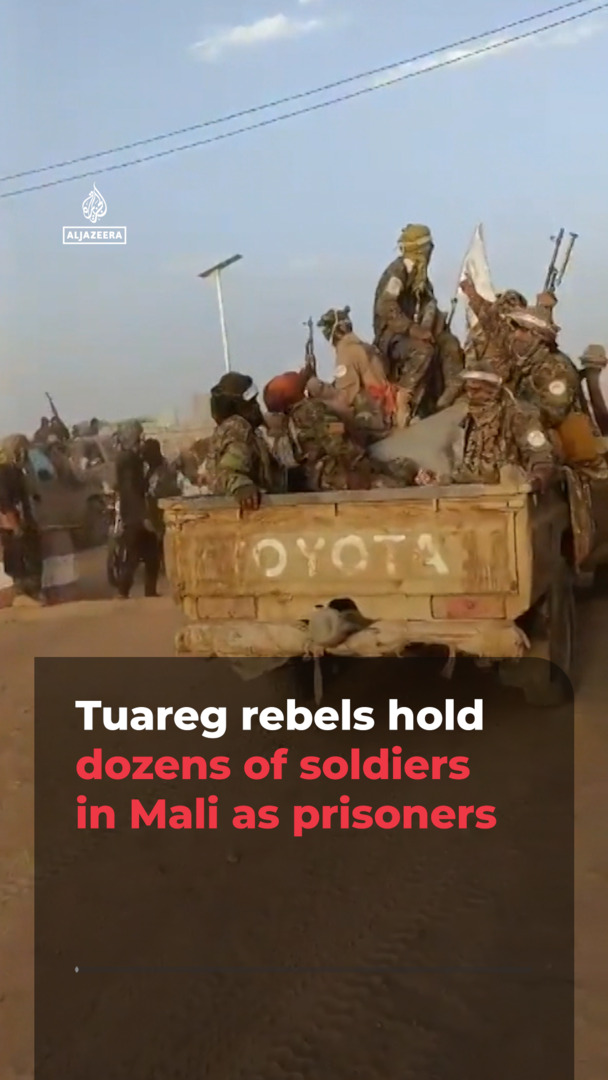 Video thumbnail for Tuareg rebels hold dozens of soldiers in Mali as prisoners