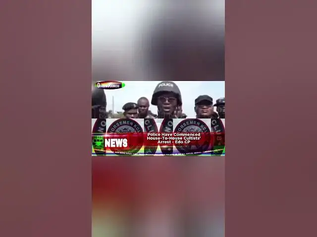 Video thumbnail for Police Have Commenced House-To-House Cultists' Arrest - Edo CP