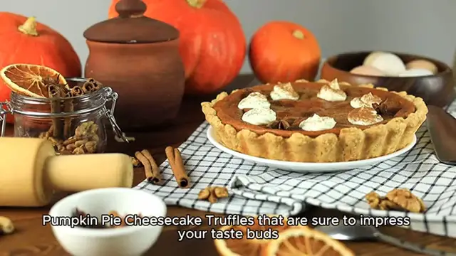'Video thumbnail for Pumpkin Pie Cheesecake Truffles'