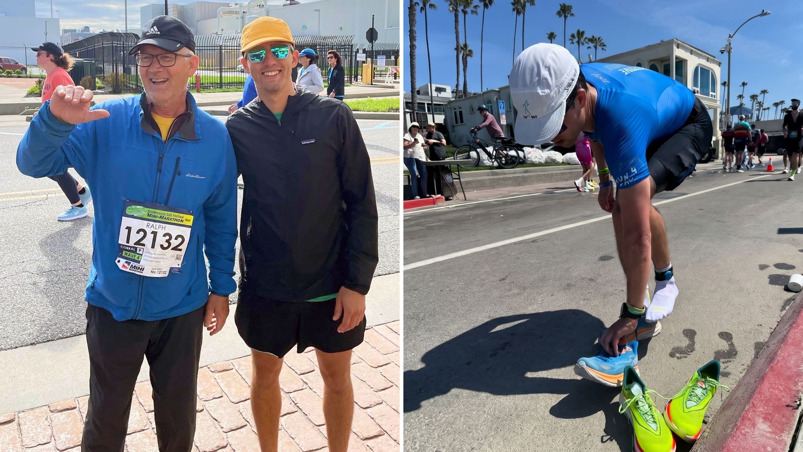Video thumbnail for Son Changes Into Late Dad's Running Shoes To Cross Ironman Finish Line