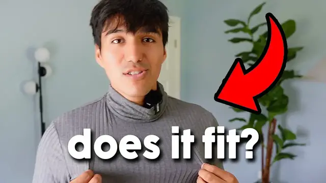 Video thumbnail for Coofandy Lightweight Turtleneck Sweater Fit Test