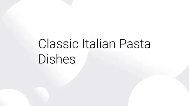 Video thumbnail for Classic italian pasta dishes you should know