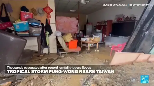 'Video thumbnail for Tropical storm nears Taiwan, thousands evacuated'
