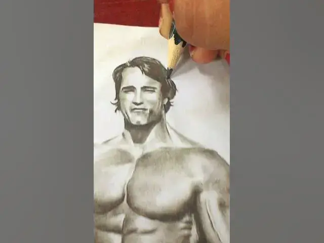 Video thumbnail for Arnold Schwarzenegger | Amazing Créative Art | Amazing 🕶️😉| #shorts #art #draw #drawing #painting