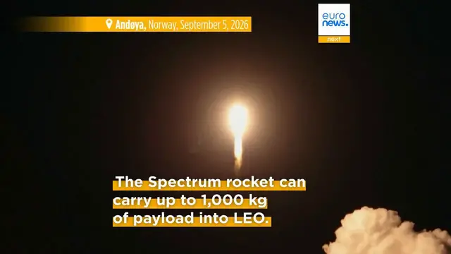 Video thumbnail for Germany's satellite rocket marks first successful launch from continental Europe