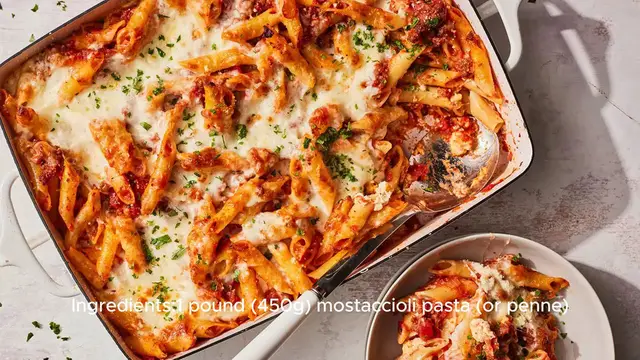 Video thumbnail for Baked Mostaccioli Perfection Recipe