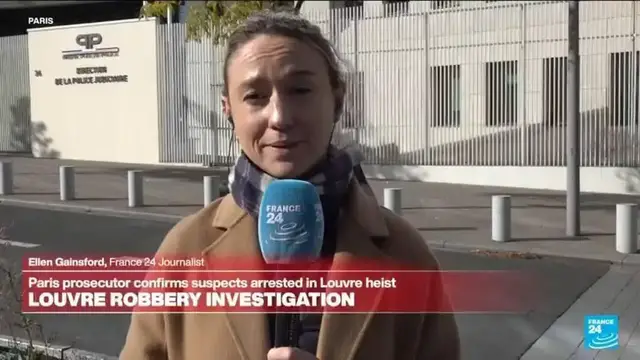 'Video thumbnail for Two suspects arrested over Louvre jewellery robbery, one at Charles de Gaulle airport'