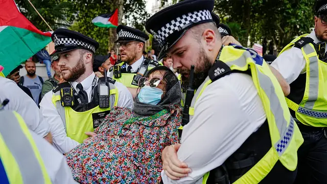 'Video thumbnail for UK protesters are not backing down over Palestine'