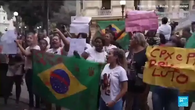 'Video thumbnail for Protests erupt in Rio after deadly raid, denouncing use of excessive force'
