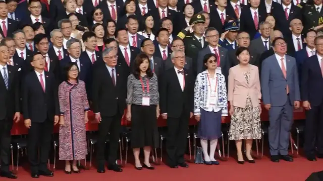 Video thumbnail for Hong Kong: HKSAR holds flag-raising ceremony to mark 29th anniversary of return to motherland.