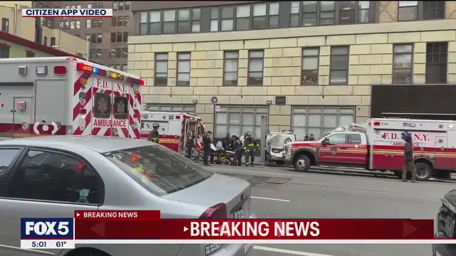 'Video thumbnail for Driver crashes into building in Midtown leaving 9 people injured: FDNY'