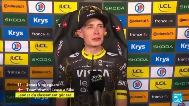 Video thumbnail for Vingegaard takes yellow jersey as Tour de France begins in Barcelona