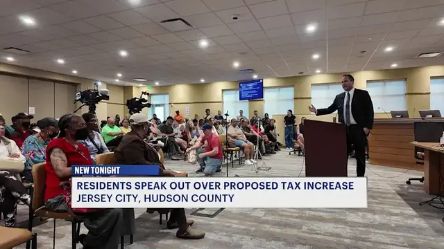 Video thumbnail for Jersey City residents push back against proposed tax increase amid city's multi-million dollar budget crisis
